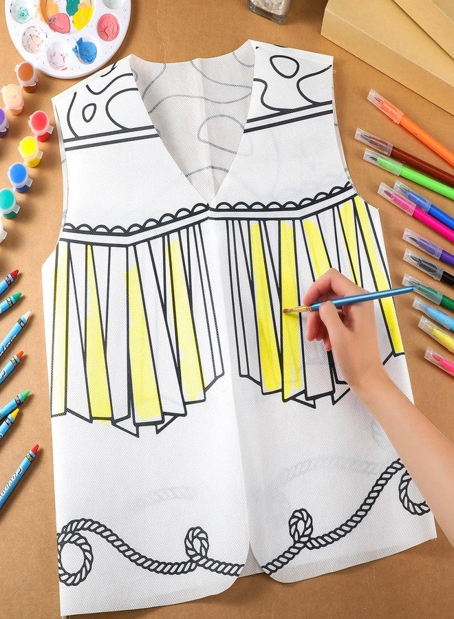 Yearntown 24 Pcs Color Your Own Western Vest Craft Kit - Christmas Western Craft for Boy Kids Girl - Ideal for Cowboy Cowgirl Birthday DIY Art Painting Activities - Image 4
